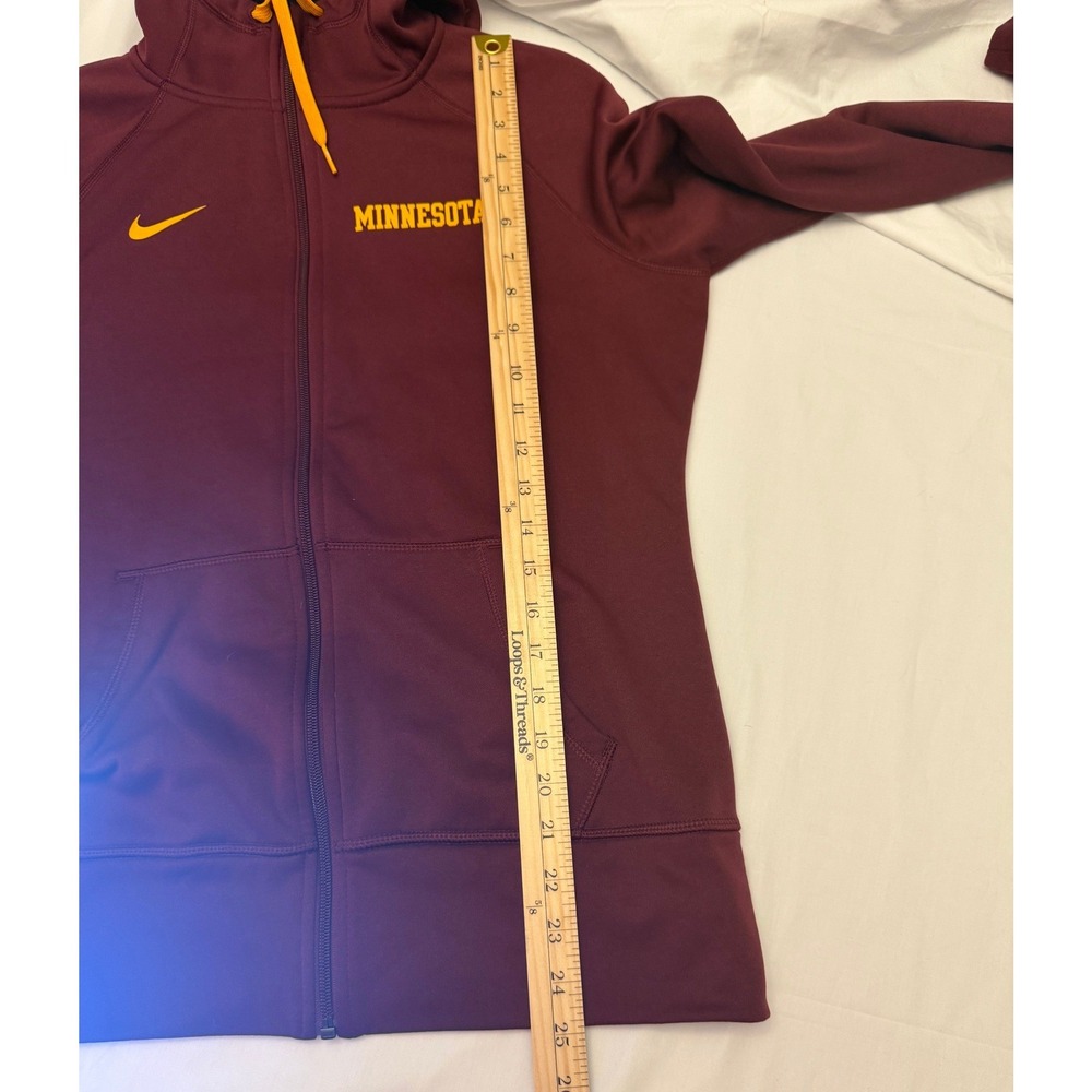 Nike Minnesota Golden Gophers Therma-FIT Maroon Full Zip Hoodie Mens Medium - Picture 6 of 7